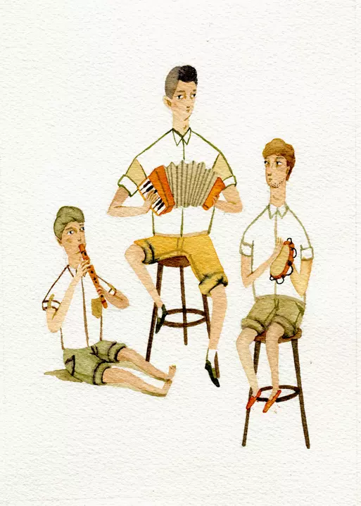 3 Boys Playing a Song, Andrea Wan