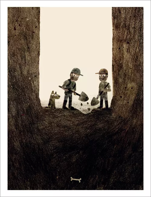 Sam & Dave Dig a Hole - pg. 12 - Last Animal Cookie [PRINT], Jon Klassen