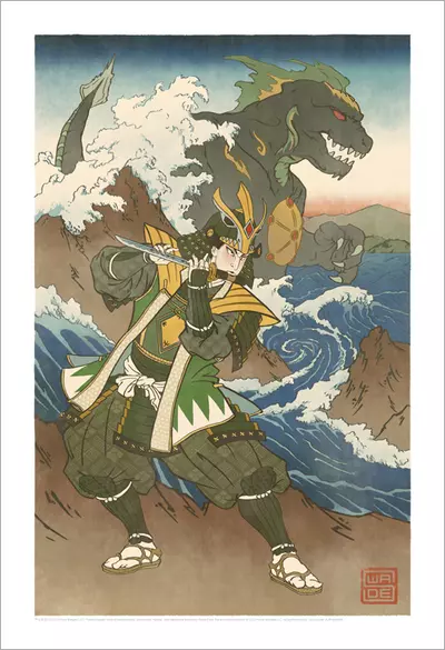 Ukiyo-e Green Ranger (Print), Scott Wade