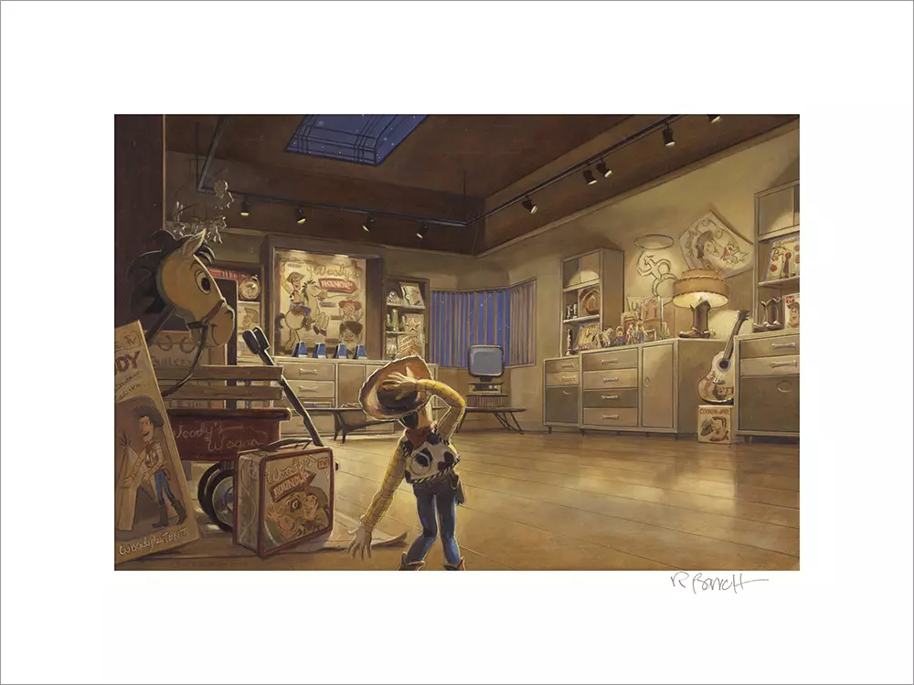 Woody in Al's Display Room by Randy Berrett (Toy Story 2)