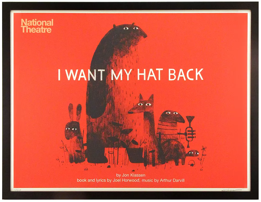 I Want My Hat Back (National Theater) FRAMED, Jon Klassen