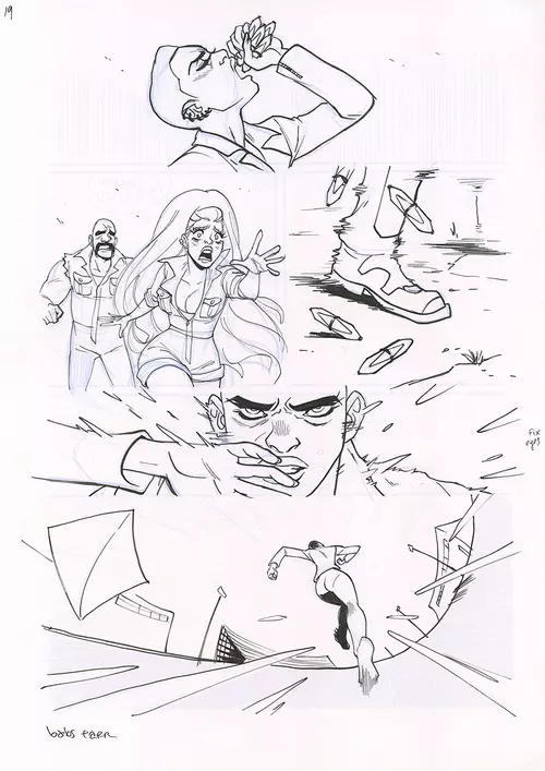 Motor Crush Original Comic Page #19 (UNFRAMED), Babs Tarr