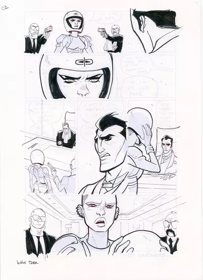 Motor Crush Original Comic Page #22 (UNFRAMED), Babs Tarr