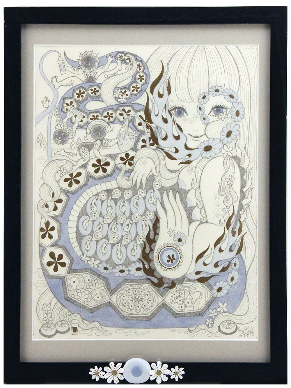 OVUM: Snake Mother, Pencil Drawing, Junko Mizuno