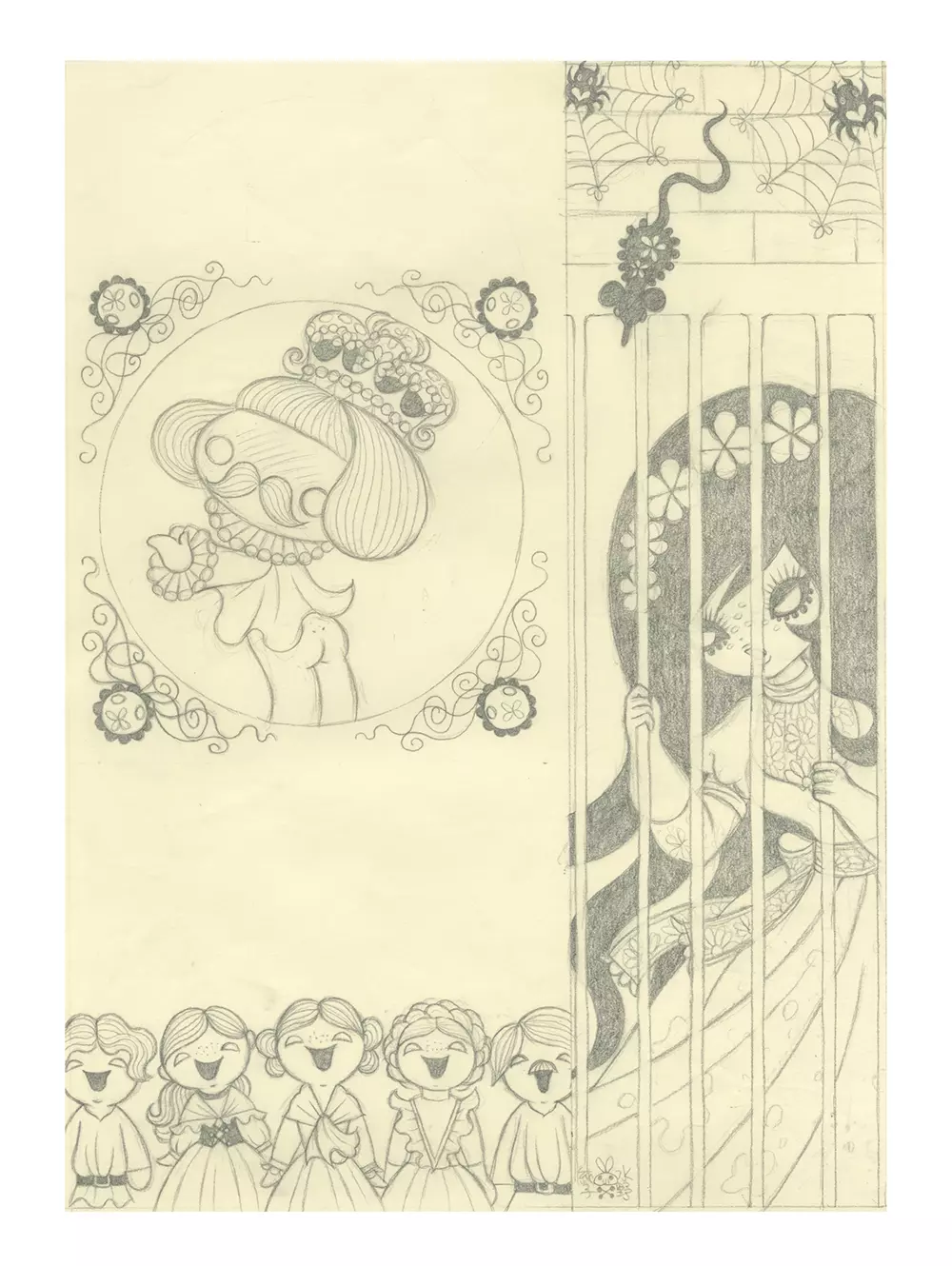 Ravina Page 38: Pencil Drawing (Unframed), Junko Mizuno
