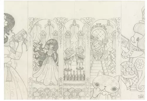 Ravina Page 35-36: Pencil Drawing (Unframed), Junko Mizuno