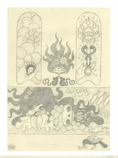 Ravina Page 10: Pencil Drawing (Unframed), Junko Mizuno