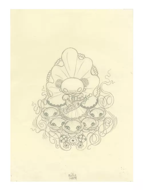 Ravina Back Cover: Pencil Drawing (Unframed), Junko Mizuno