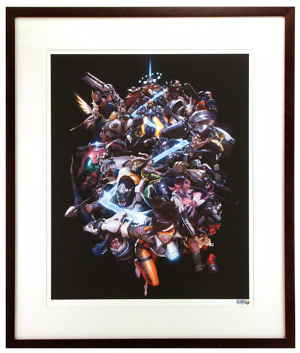 "The Art of Overwatch Cover" by Arnold Tsang Printer's Proof (FRAMED), Blizzard  Entertainment