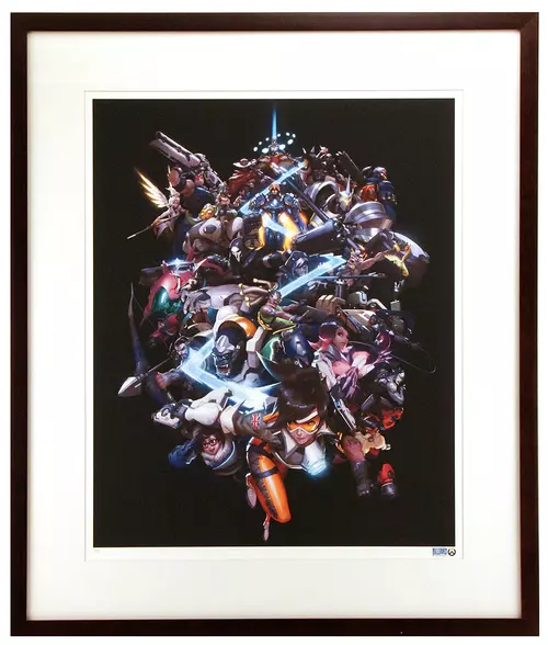 "The Art of Overwatch Cover" by Arnold Tsang Printer's Proof (FRAMED), Blizzard  Entertainment