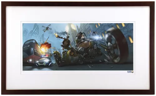 "Junkrat & Roadhog" by Arnold Tsang Printer's Proof (FRAMED), Blizzard  Entertainment