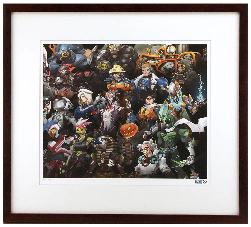 "Legendary Heroes" by Various Overwatch Team Artists Printer's Proof (FRAMED), Blizzard  Entertainment