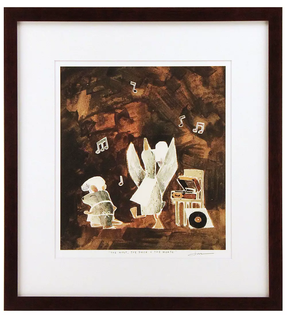The Wolf, The Duck, & The Mouse Pg. 16 (framed), Jon Klassen
