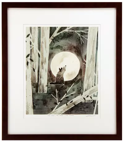 The Wolf, The Duck, & The Mouse Pg. 37 (framed), Jon Klassen