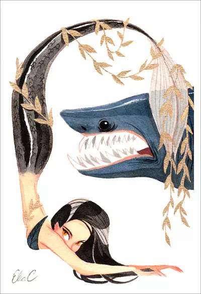 Shark (Print), Elsa Chang