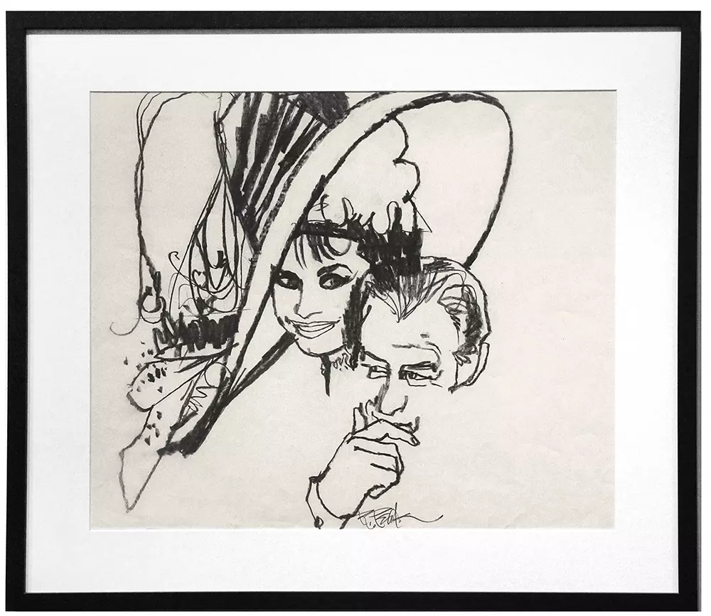 My Fair Lady Movie Poster Sketch (Audrey Hepburn and Rex Harrison), Bob Peak