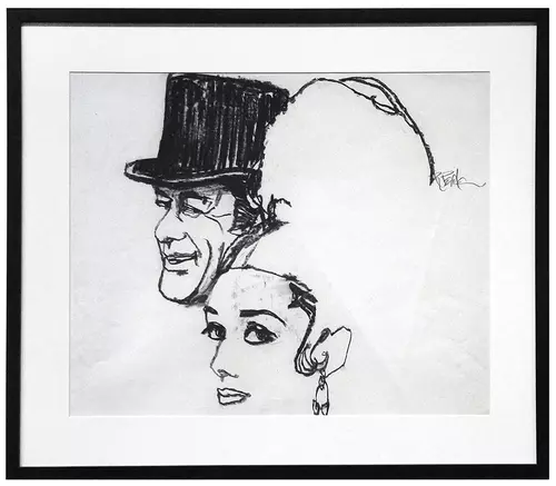 Movie Poster Sketch for My Fair Lady (Audrey Hepburn and Rex Harrison), Bob Peak