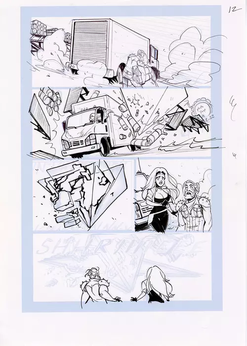 Motor Crush Vol. 2 Original Comic Page #12 (UNFRAMED), Babs Tarr