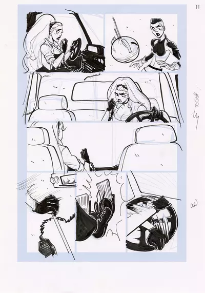 Motor Crush Vol. 2 Original Comic Page #11 (UNFRAMED), Babs Tarr