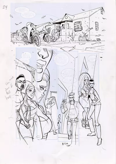 Motor Crush Vol. 2 Original Comic Page #24 (UNFRAMED), Babs Tarr