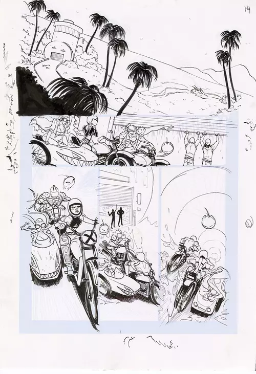 Motor Crush Vol. 2 Original Comic Page #14B (UNFRAMED) , Babs Tarr