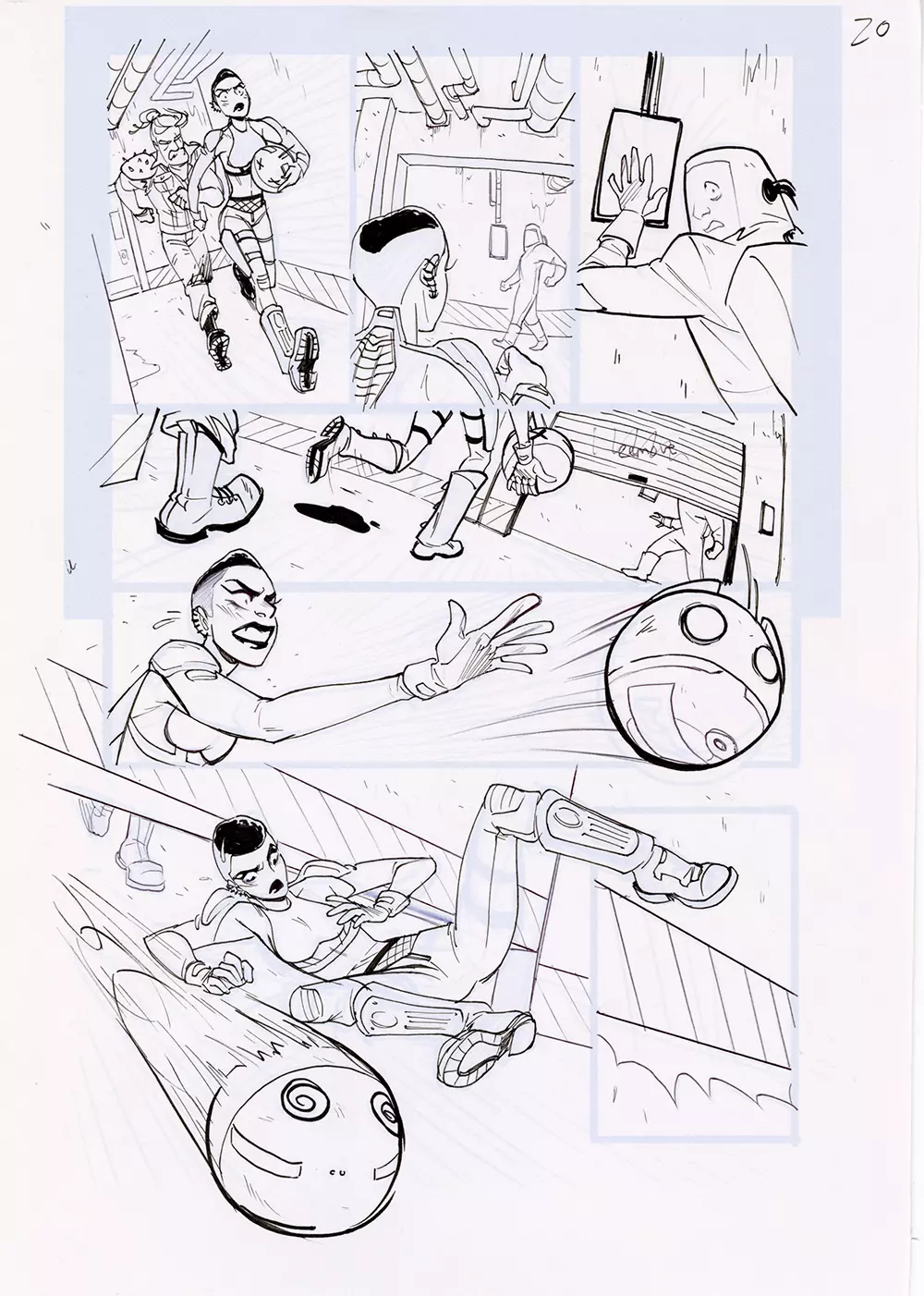 Motor Crush Vol. 2 Original Comic Page #20 (UNFRAMED) , Babs Tarr