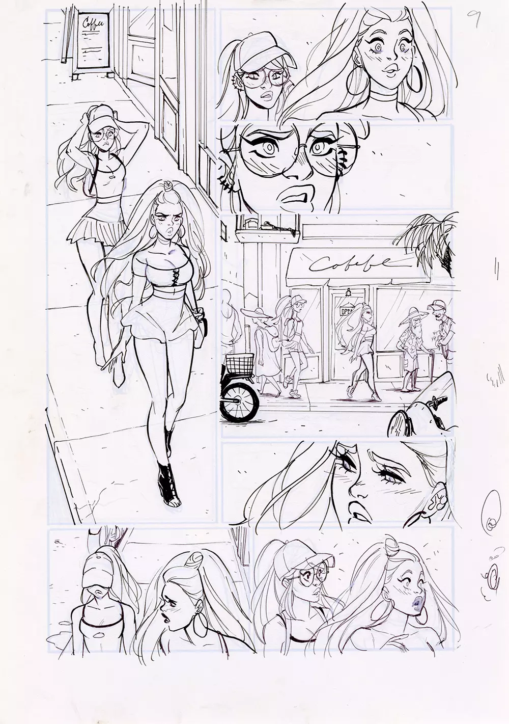 Motor Crush Vol. 2 Original Comic Page #9C (UNFRAMED) , Babs Tarr