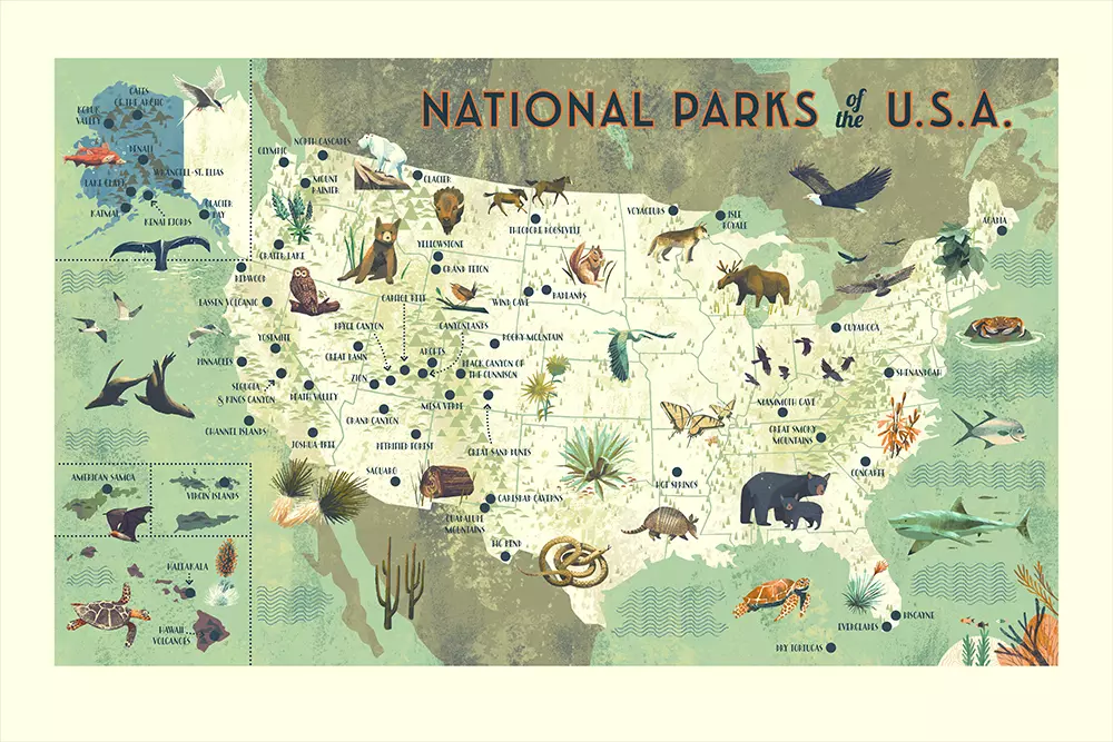 National Parks of the USA (small print), Chris Turnham