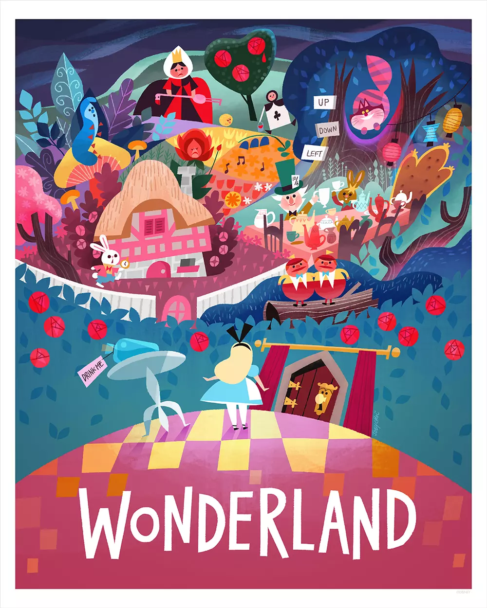 Alice in Wonderland (print), Joey Chou