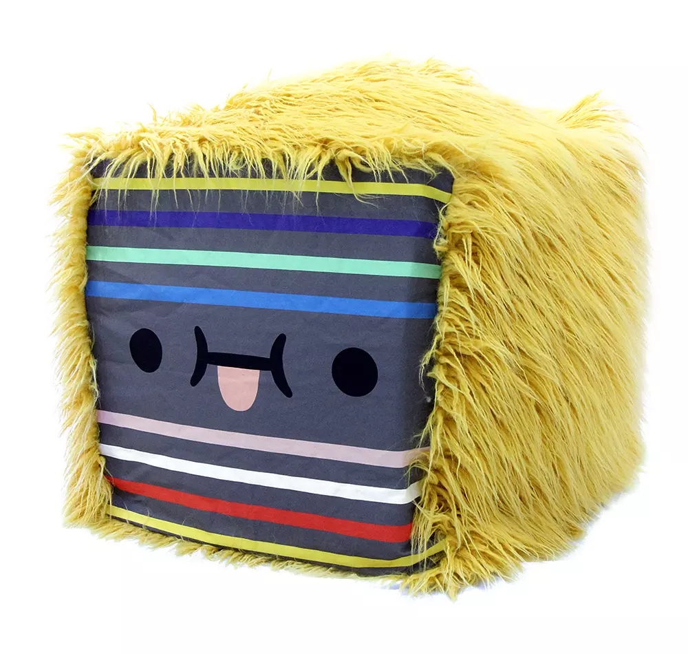 Stripe Face Cube (Handmade One of a Kind; Sewn by Jenny Luna), Michelle Romo