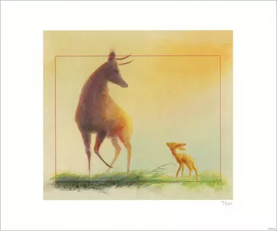 Bambi Concept Art 003 (PRINT), Tyrus Wong