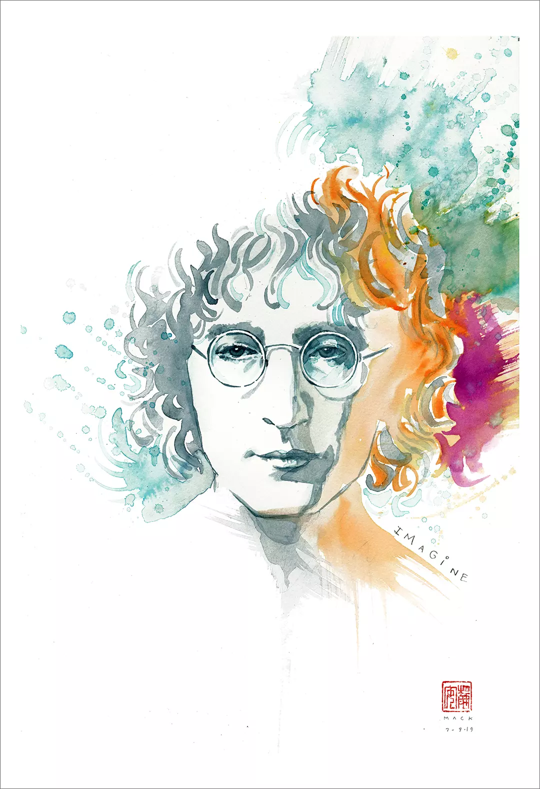 John Lennon (print), David Mack