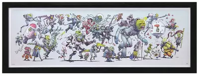 Skullchaser and Friends [Framed Colored Print], Jake Parker