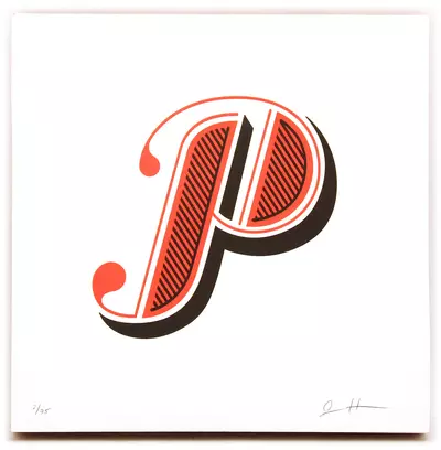 Alphabet Letterpress Print "P" (Editions of 75), Jessica Hische