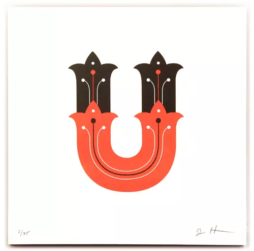 Alphabet Letterpress Print "U" (Editions of 75), Jessica Hische