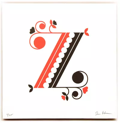 Alphabet Letterpress Print "Z" (Editions of 75), Jessica Hische