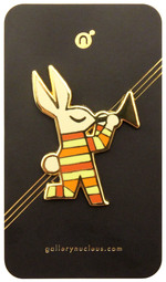 Trumpet Rabbit by Matt Forsythe - Nucleus Enamel Pin