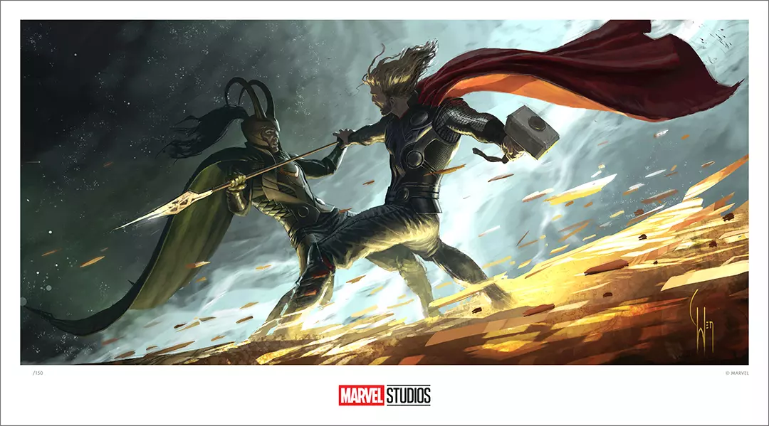 (Thor) Thor vs Loki (print), Charlie Wen