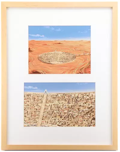 The Art of The Wonderland: Pg. 194-195 Desert City, Ilya Kuvshinov
