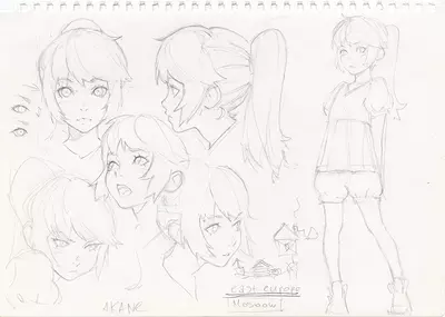 Girl Character Sketches, Ilya Kuvshinov