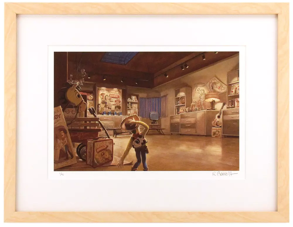 Woody in Al's Display Room by Randy Berrett (Toy Story 2) - Framed, 1st Edition