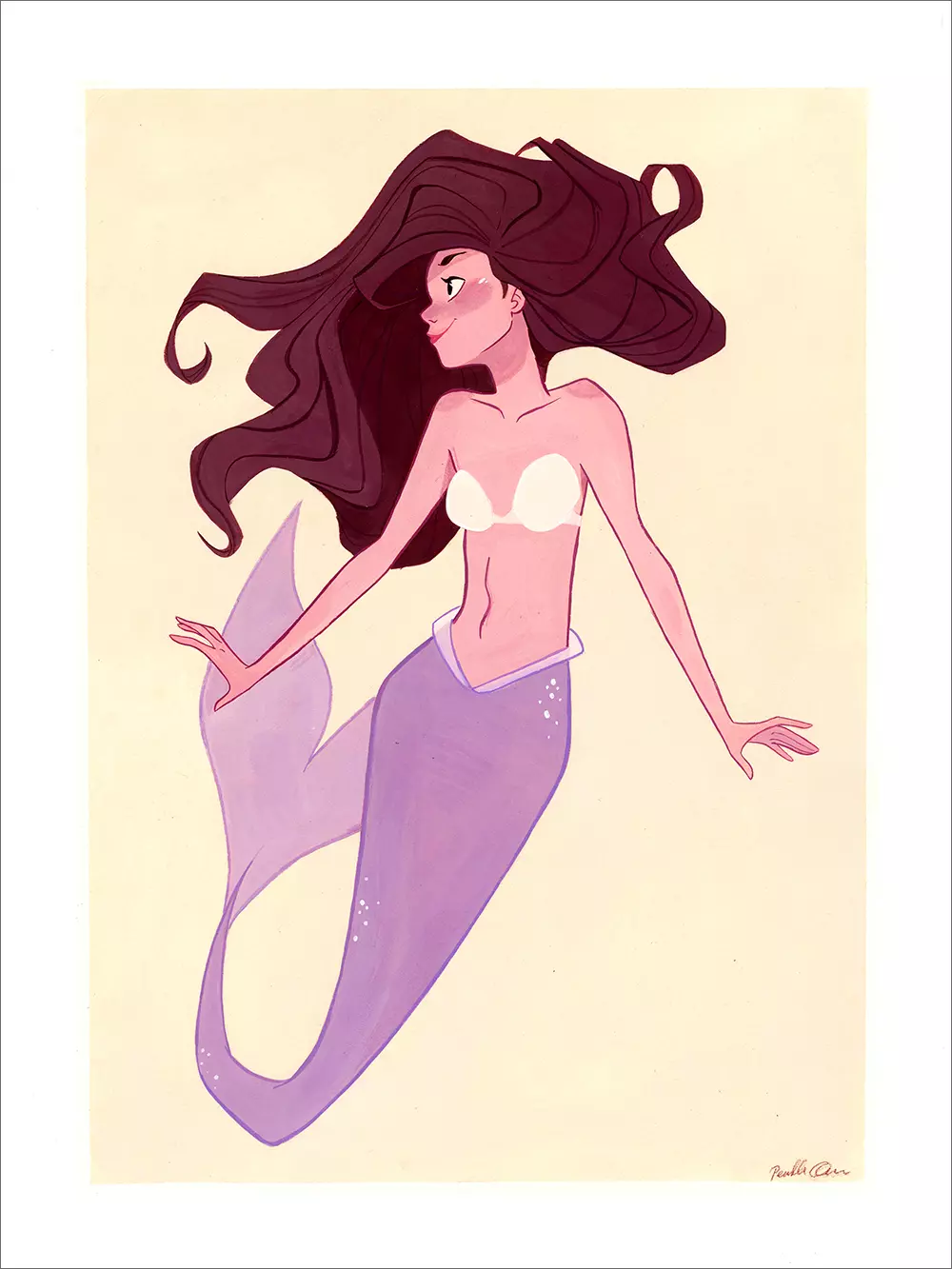 Mauve Mermaid (Print), Pernille Ørum