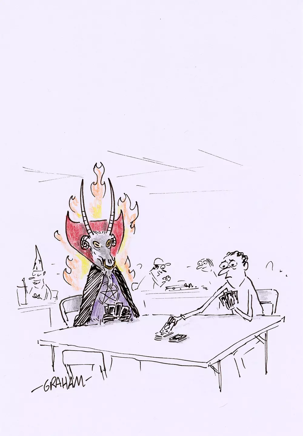 Playing 16 consecutive rounds of Uno for his soul hadn't been what Jared expected at community game night, Graham Annable