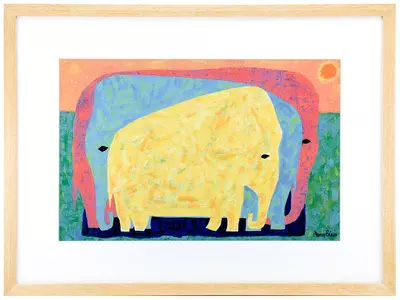 Elephants (Custom Framed), Mary Blair