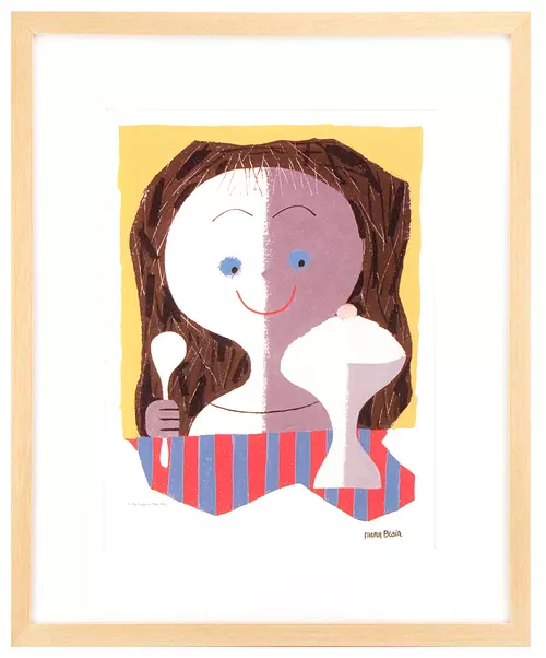 Ice Cream Girl (Custom Framed), Mary Blair
