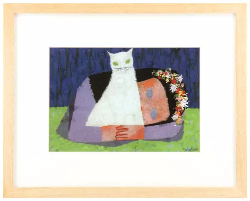White Cat (Custom Framed), Mary Blair