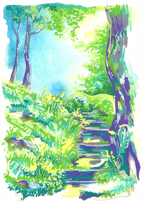 wanderlust, forest steps, Mintlodica