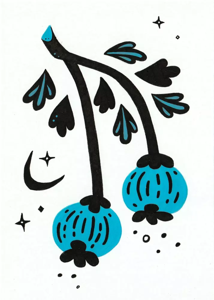 Midnight Garden (Blue), Sam Borg