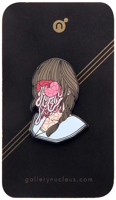 Guts Girl by Shintaro Kago - Nucleus Enamel Pin, Shintaro Kago