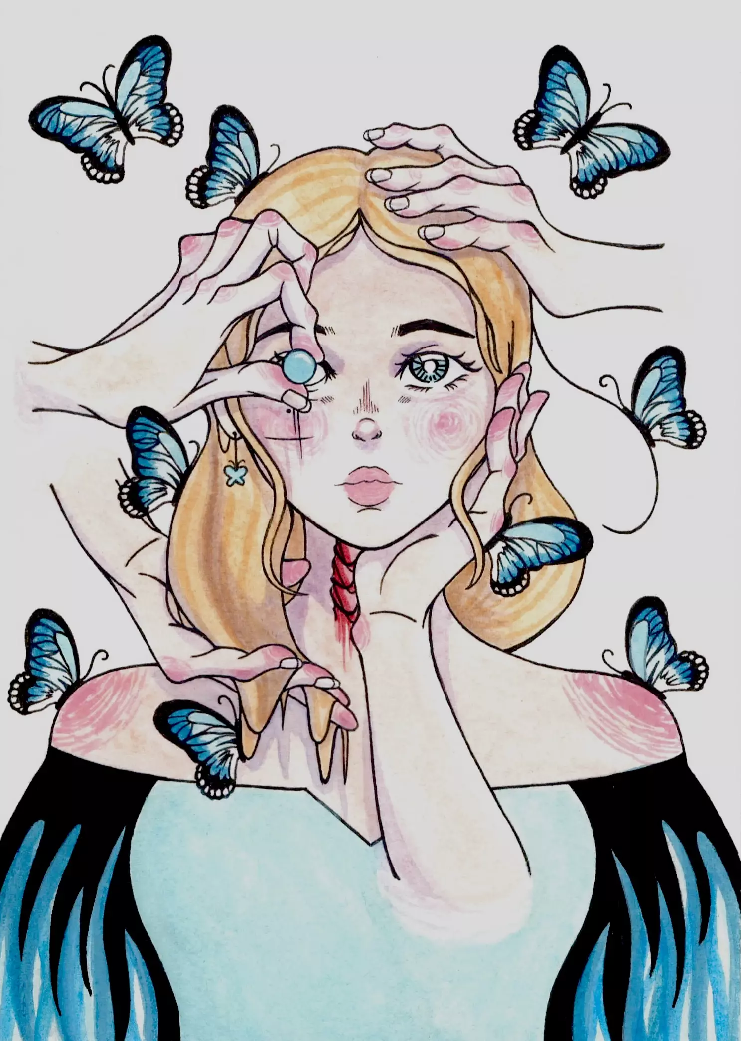 Blue Butterflies, Irene Sol Lee